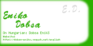 eniko dobsa business card