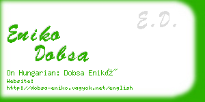 eniko dobsa business card